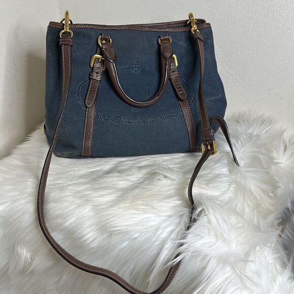 💯Authentic Prada Canapa in Denim🍀 - Picture 15 of 17